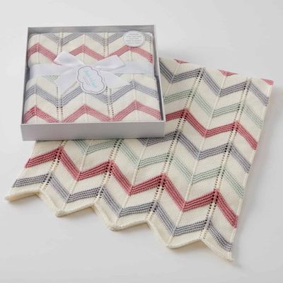 Blush Zig-Zag Blanket
