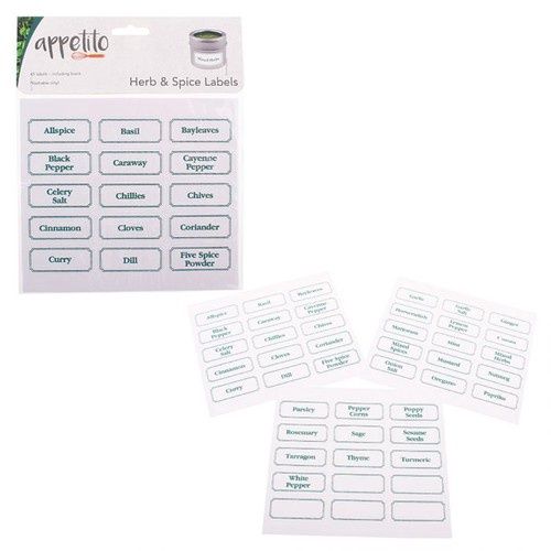 Herb And Spice Labels  Pk45