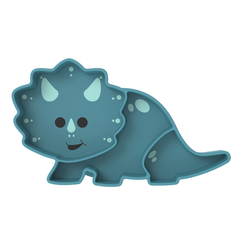 Meli Luxe Divided Silicone Suction Plate (Dinosaur)