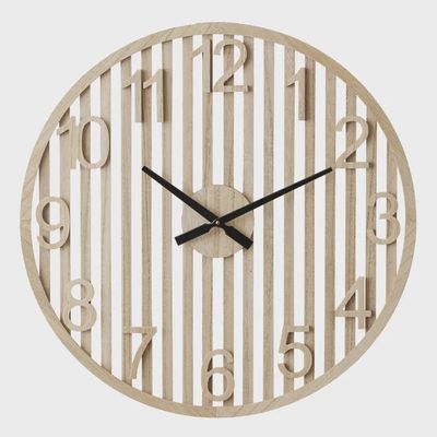 Linee MDF Clock 60cm Natural