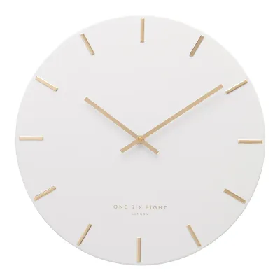 Luca Silent Wall Clock - White