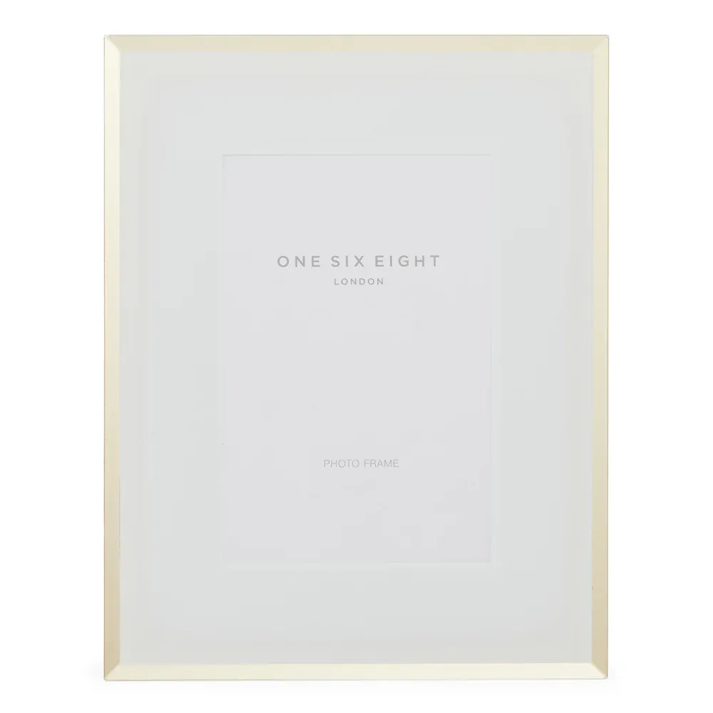 Glass Photo Frame - White / Gold