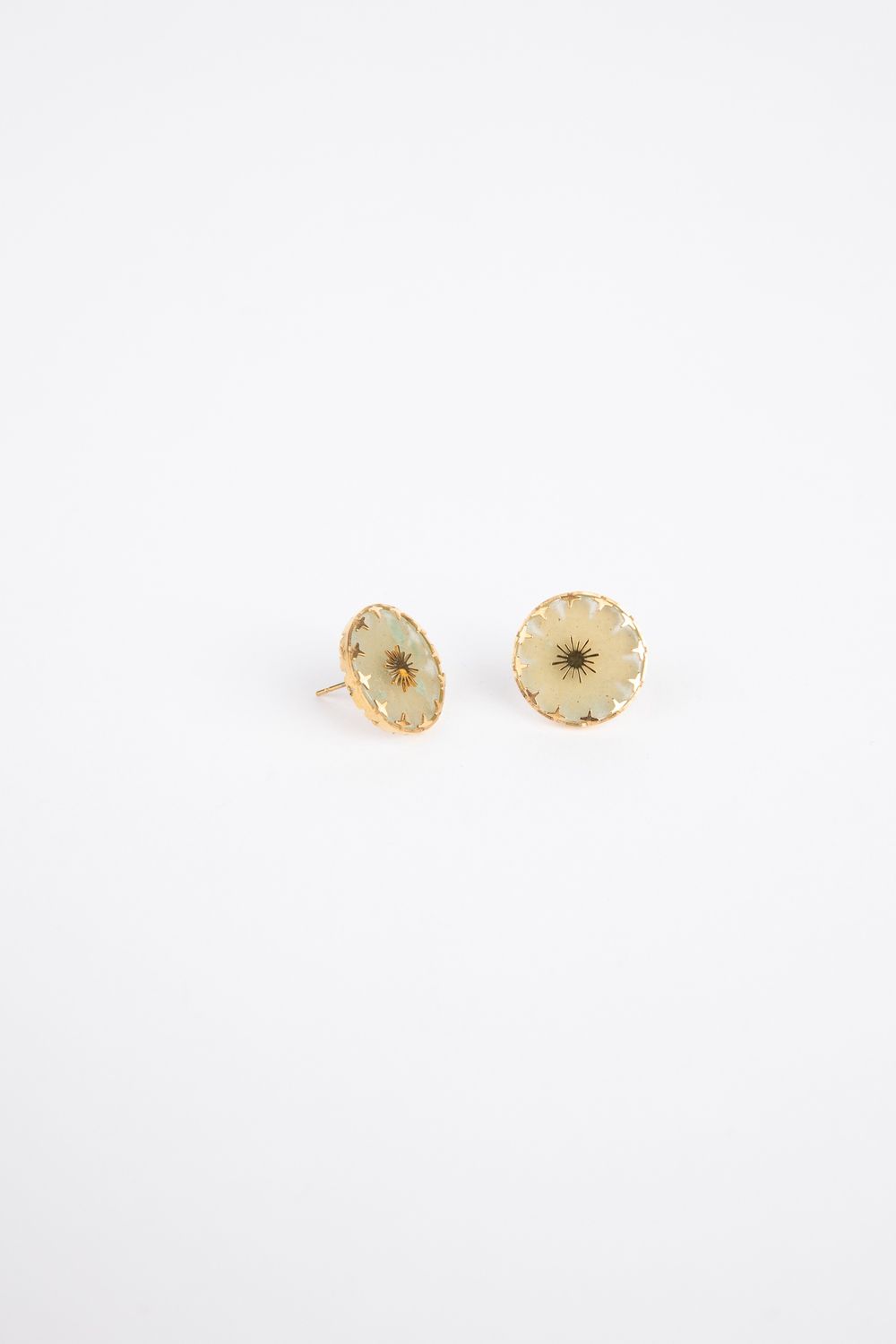 Sunbeam Earrings, Colour: Green
