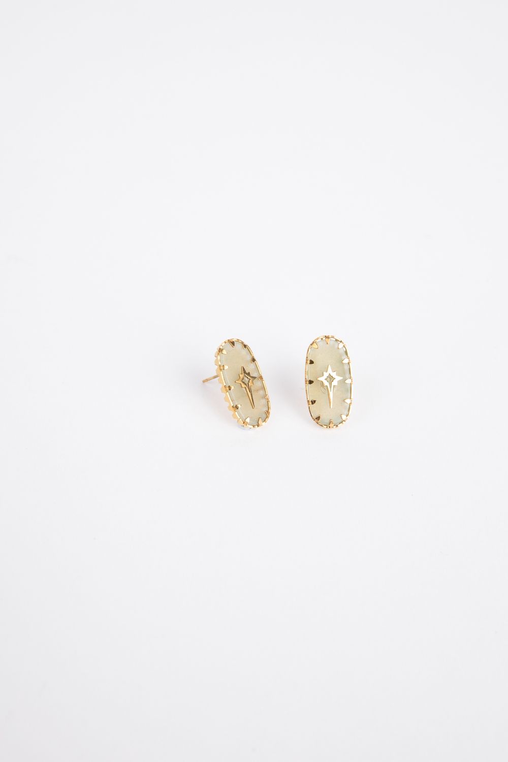 Shooting Stars Earrings, Colour: Green