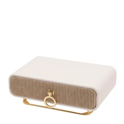 Camille Jewellery Box - Cream/Taupe