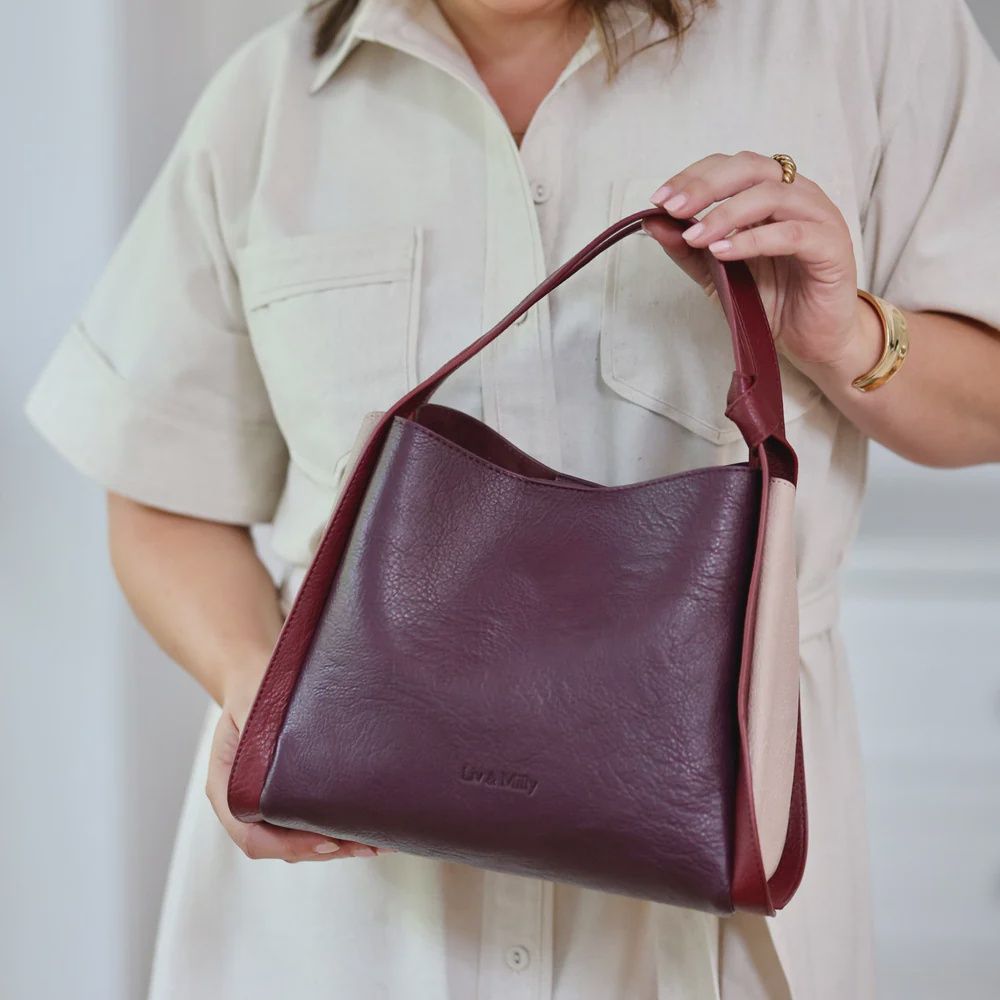Tanya  - Burgundy / Taupe / Maroon