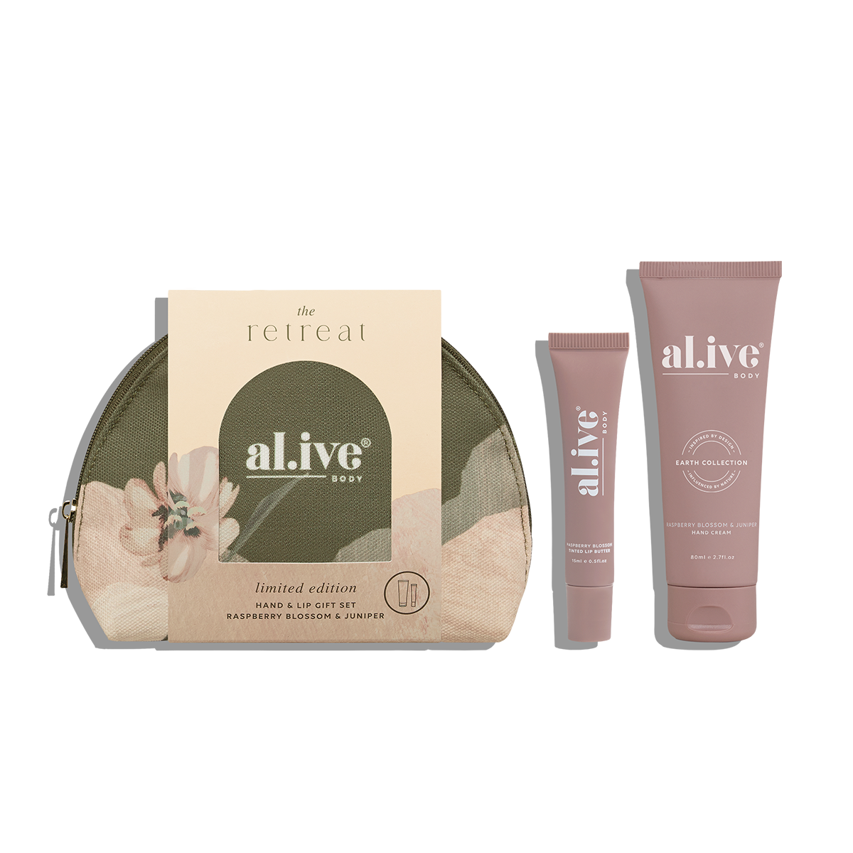 The Retreat Collection - Hand &amp; Lip Gift Set - Raspberry &amp; Juniper Berry