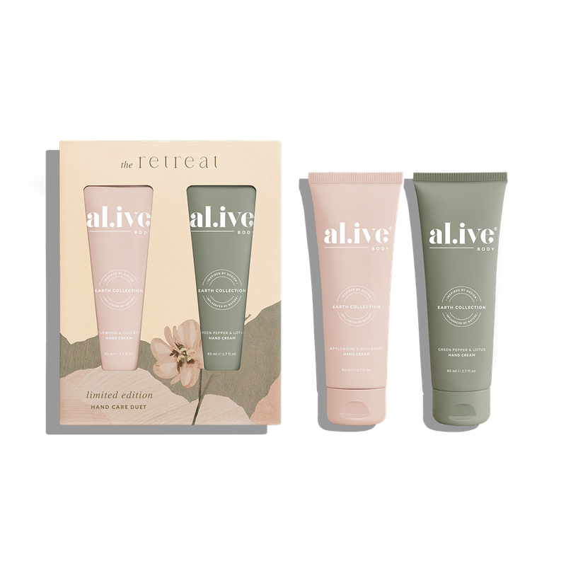 The Retreat Collection - Hand Care Duo - Applewood &amp; Goji Berry + Green Pepper &amp; Lotus