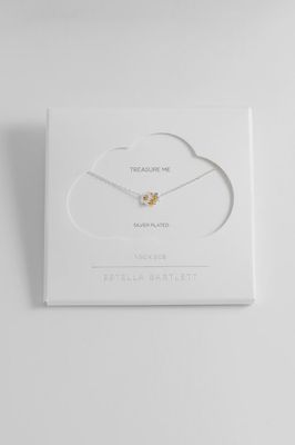 Multi Flower Bead Necklace - Silver Chain | Silver Plated