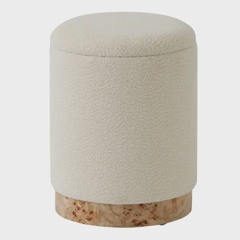 Grafton Boucle/Wood  Ottoman 36x46cm