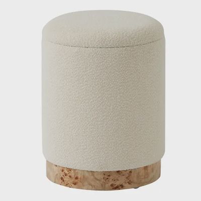 Grafton Boucle/Wood  Ottoman 36x46cm