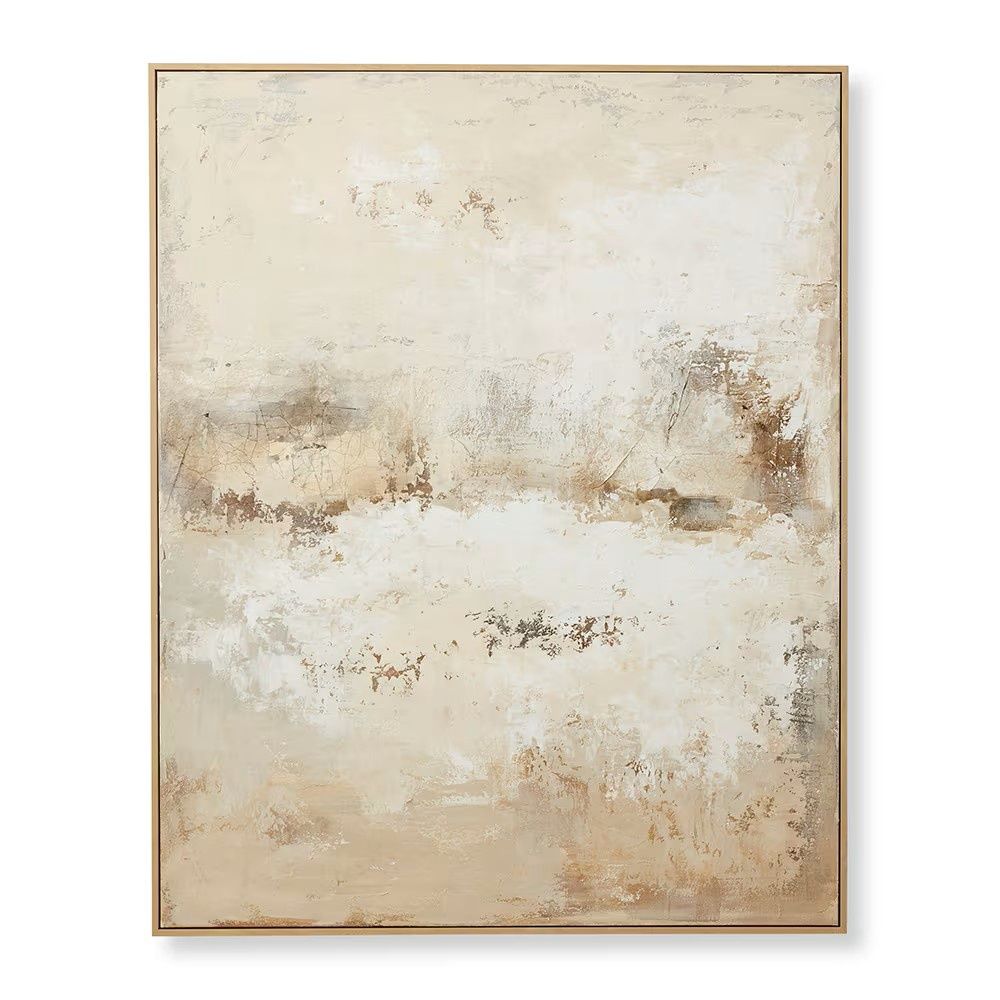 Monsoon Hand Painted Wall Art Beige 120x5x150cm
