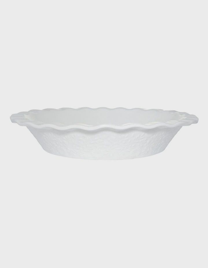 Blooms Fluted Pie Dish 21.5x4cm White Gift Boxed