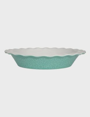 Blooms Fluted Pie Dish 21.5x4cm Green Gift Boxed