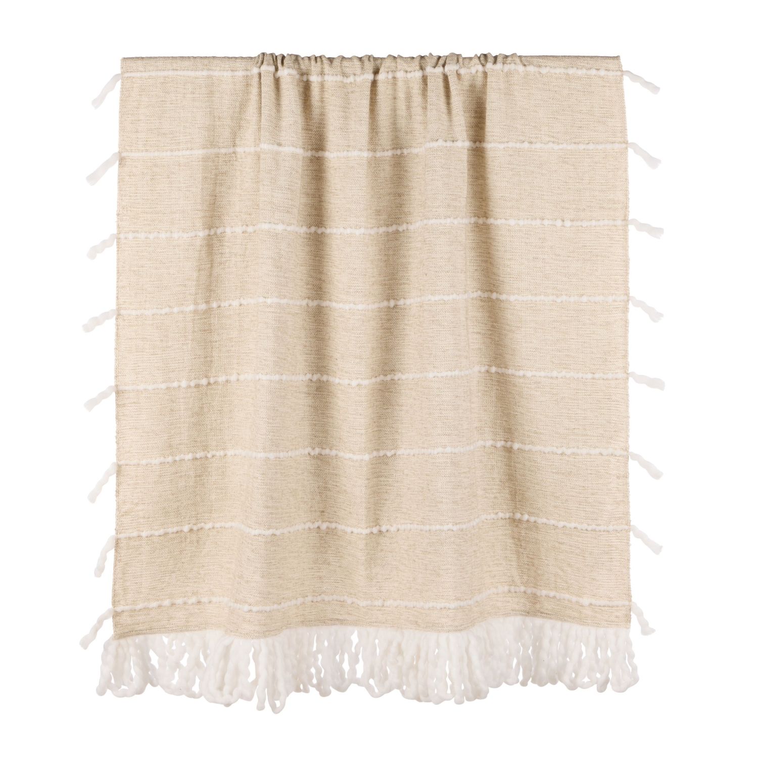 Darby Textured Throw - Natural &amp; White