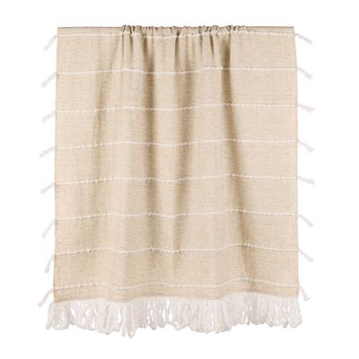 Darby Textured Throw - Natural &amp; White