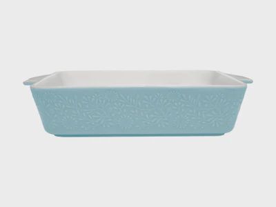 Blooms Rectangular Baker 27x19x6.5cm Blue Gift Boxed