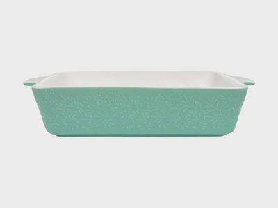 Blooms Rectangular Baker 27x19x6.5cm Green Gift Boxed