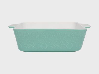 Blooms Square Baker 19x19x6.5cm Green Gift Boxed