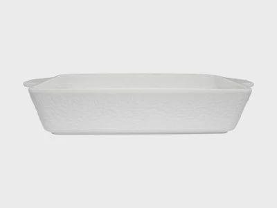Blooms Rectangular Baker 32x22x6.5cm White Gift Boxed