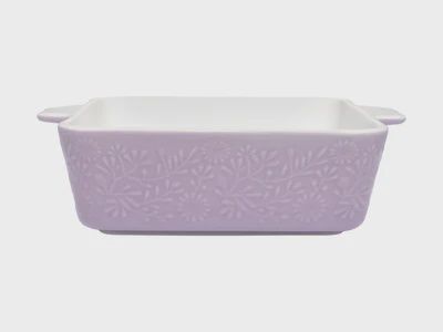 Blooms Square Baker 19x19x6.5cm Lilac Gift Boxed