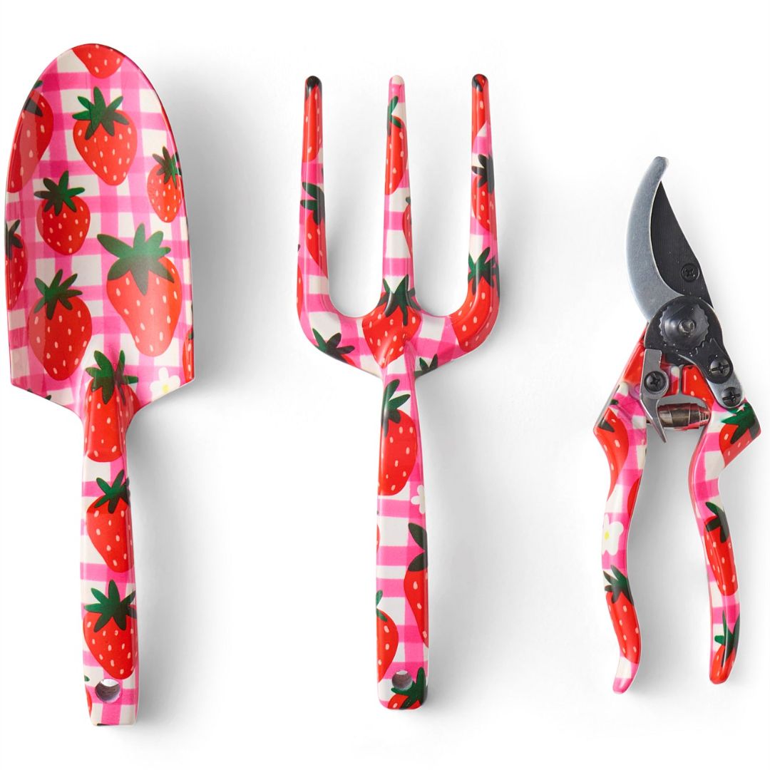 Strawberry Jam Garden Tools and Gloves Set