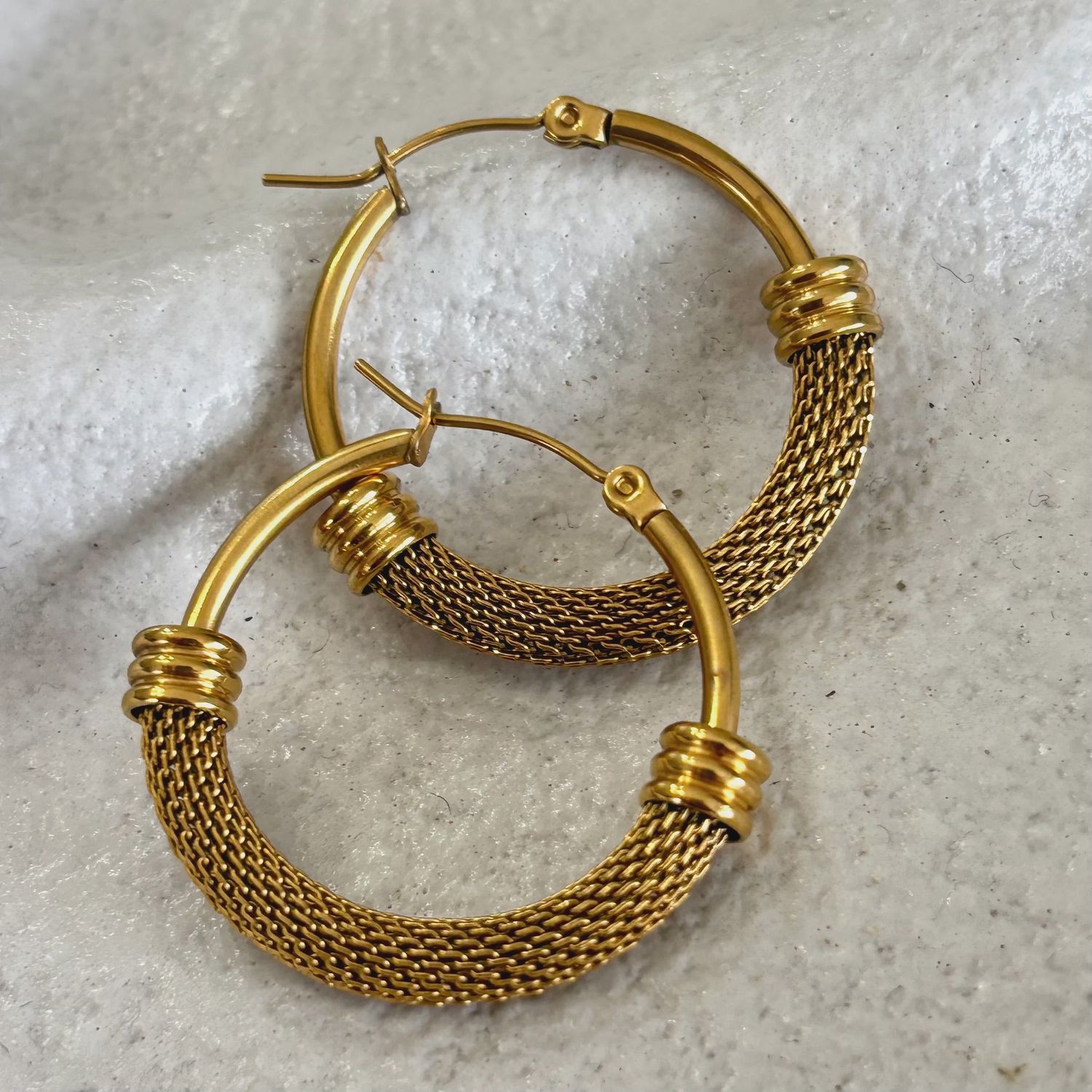 Bohemian Luxe Gold Hoops
