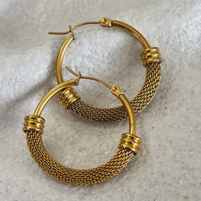 Bohemian Luxe Gold Hoops