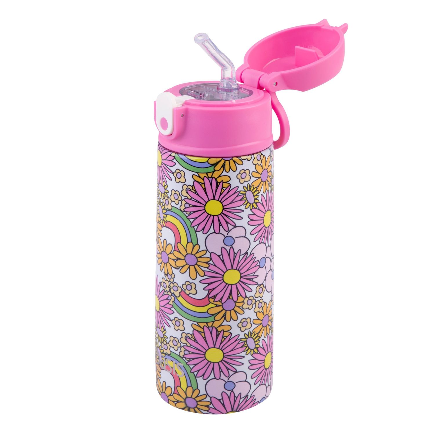 Oasis Kid&#39;s Drink Bottle w/ Sipper 550ml, Colour: Flower Power