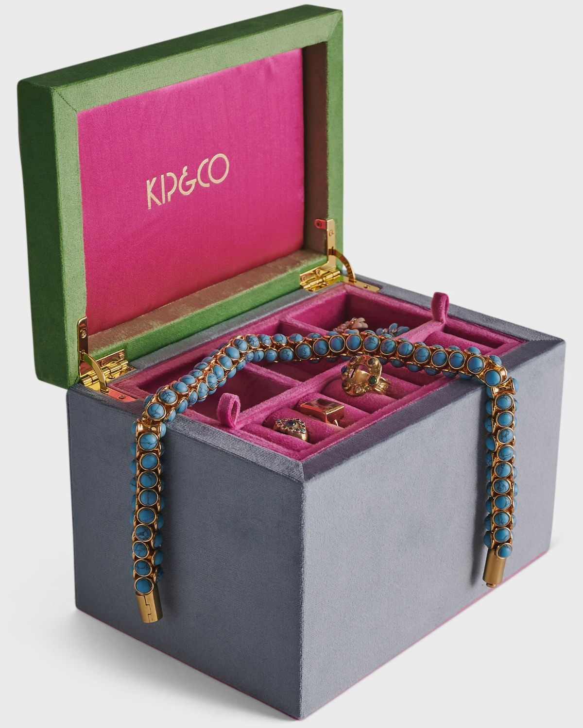 Kaleidoscope Velvet Jewellery Box Large
