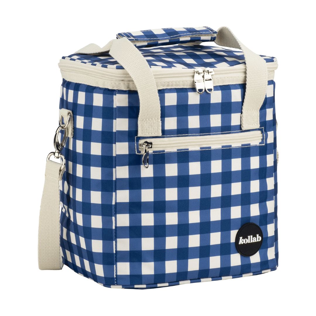 Mini Cooler Blue Check