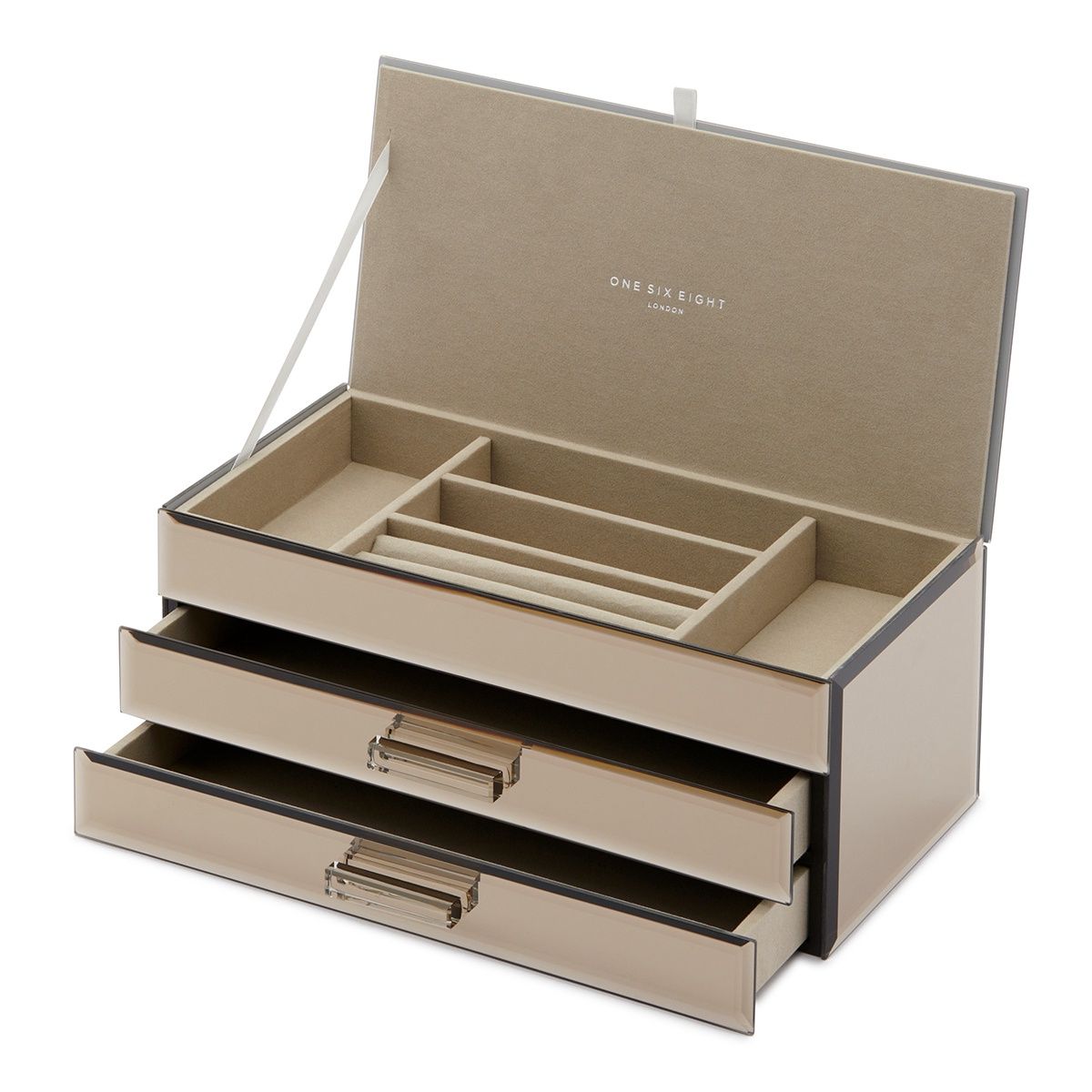 Gabriella Large Jewellery Box Mirrored Mink