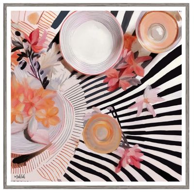 Stripe Breakfast Canvas