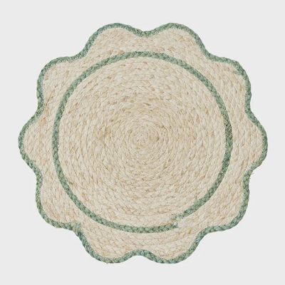 Sonny Husk Placemat - Natural/Emerald