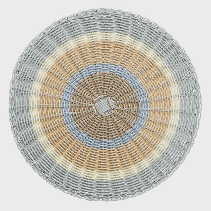 Ravello Woven Placemat - Natural/Blue
