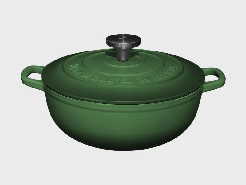 MW Cast Iron Round Casserole English Racing Green 24cm / 3.3L Gift Boxed