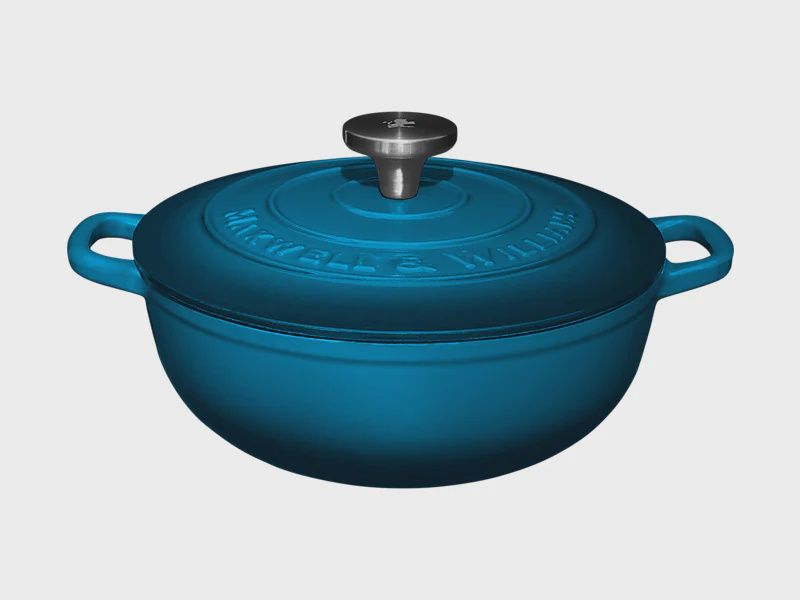 MW Cast Iron Round Casserole Midnight Blue 24cm / 3.3L Gift Boxed*
