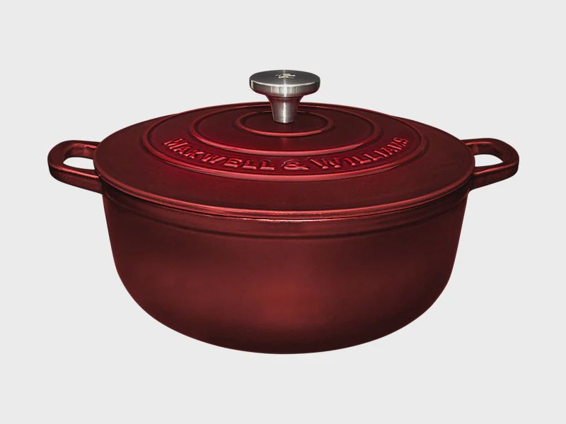 MW Cast Iron Round Casserole Merlot 28cm / 6.2L Gift Boxed*