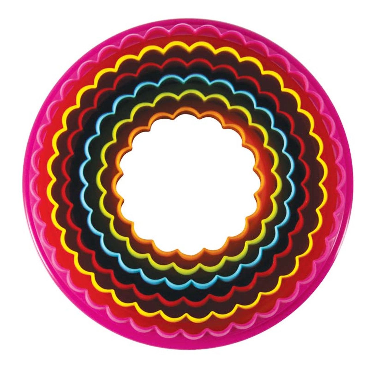 Double Sided Round Cutters S/5 Multi Coloured
