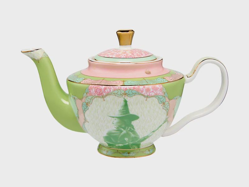 Wicked Pink Goes Good With Green Teapot With Infuser 500ML Elphaba Gift*