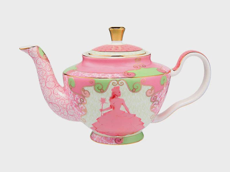 Wicked Pink Goes Good With Green Teapot With Infuser 500ML Glinda Gift Boxed*