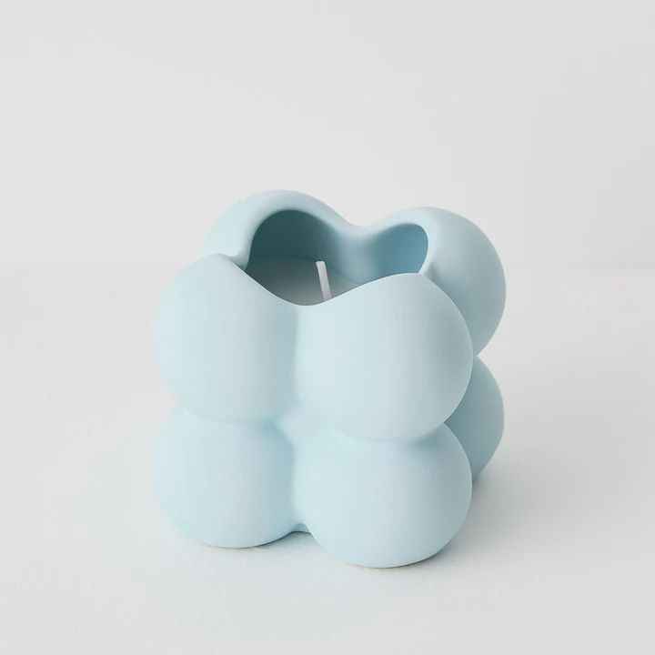 Candle Bubblo Pastel Light Blue 9x8cm