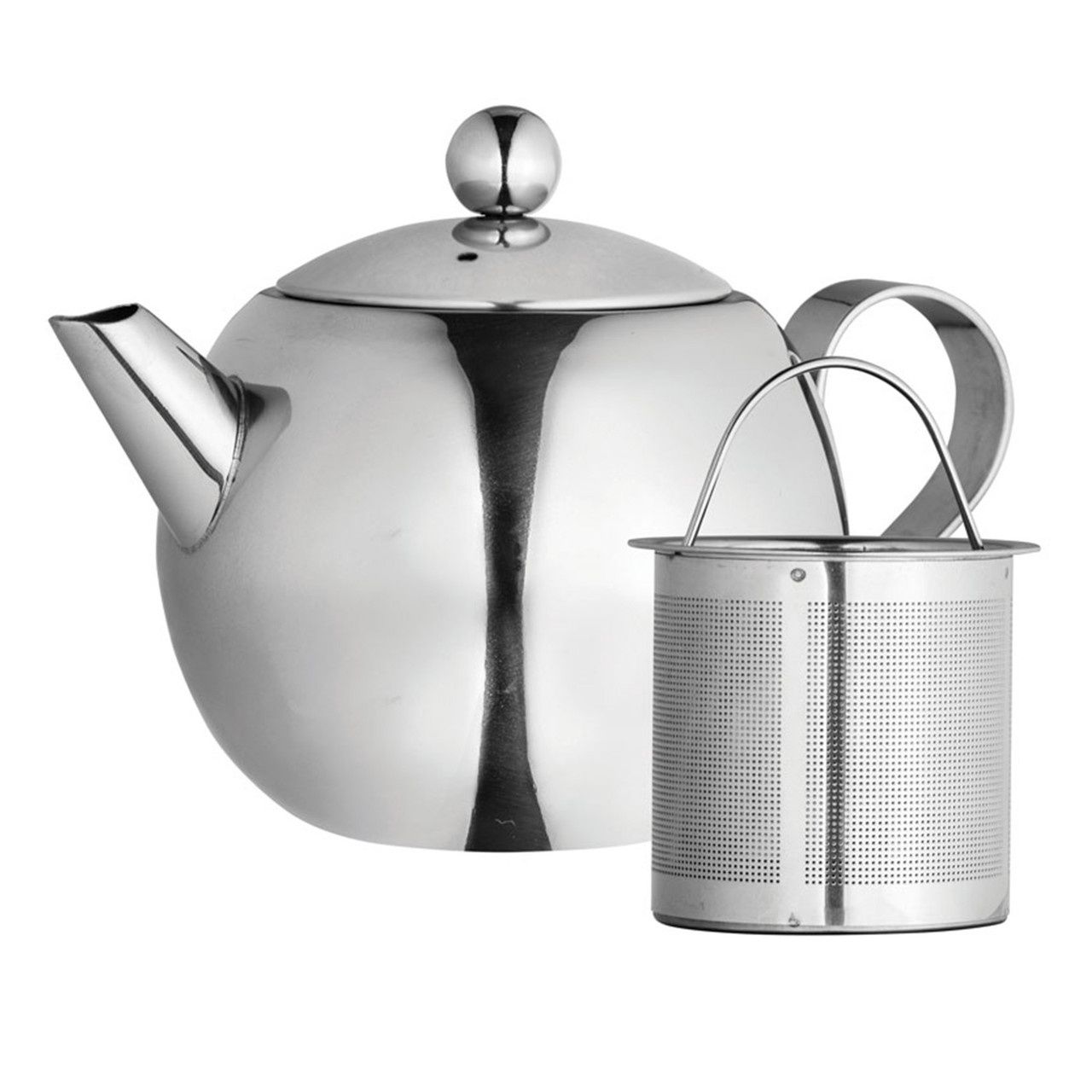 Nouveau Teapot With Infuser - 900ml - Stainless Steel*