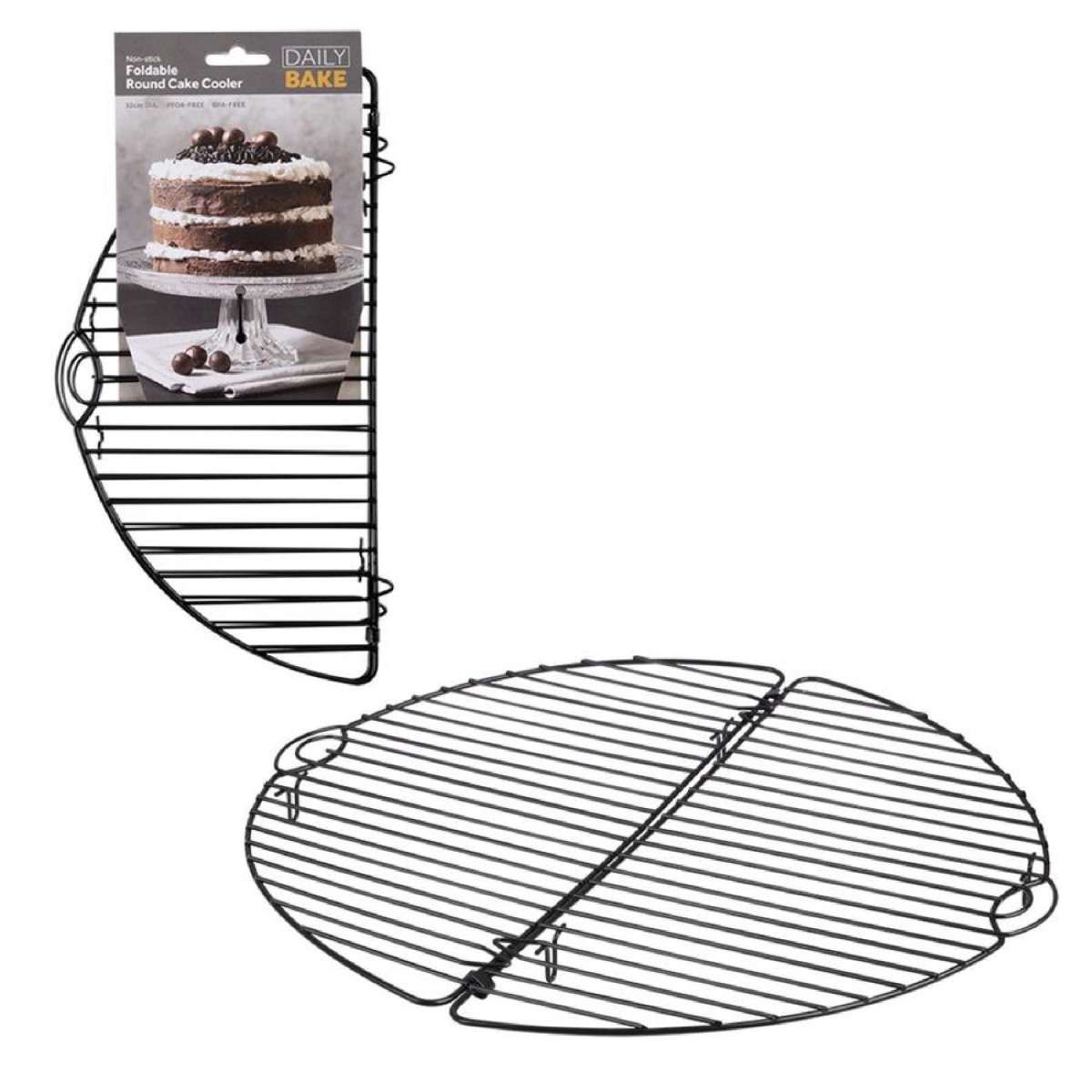Non-Stick Foldable Round Cake Cooler 32cm
