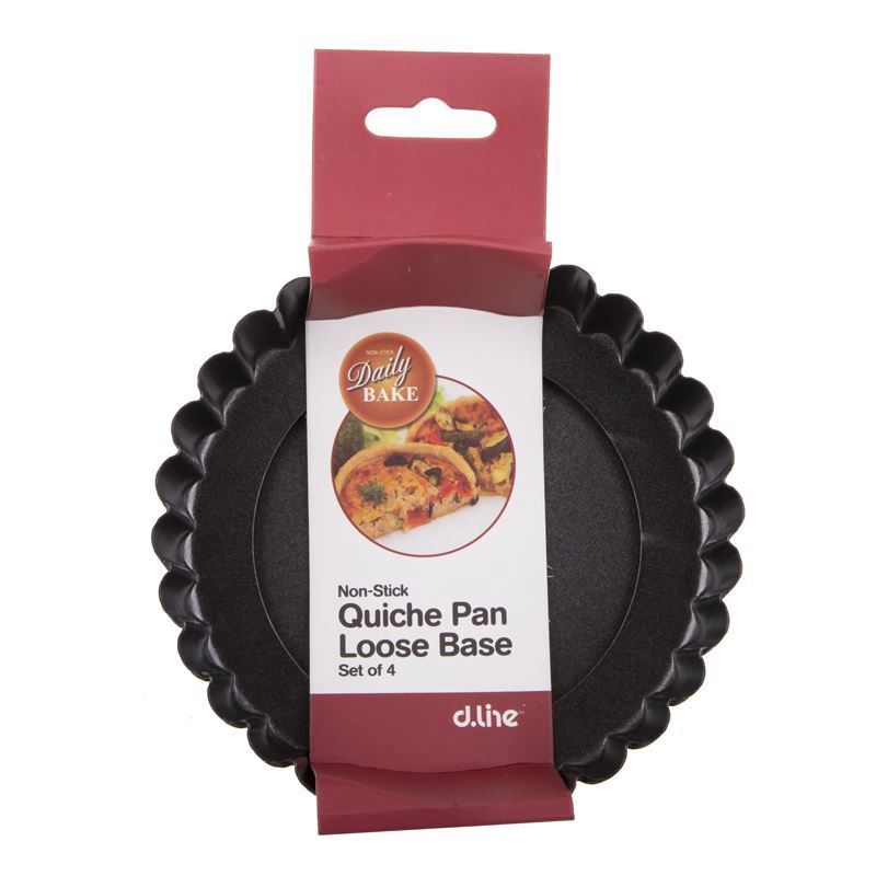 Quiche Pan Loose Base 12cm Non-Stick S/4