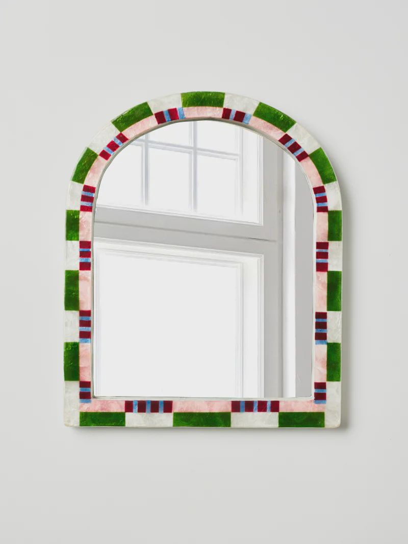 Bloom Nouveau Check Mirror