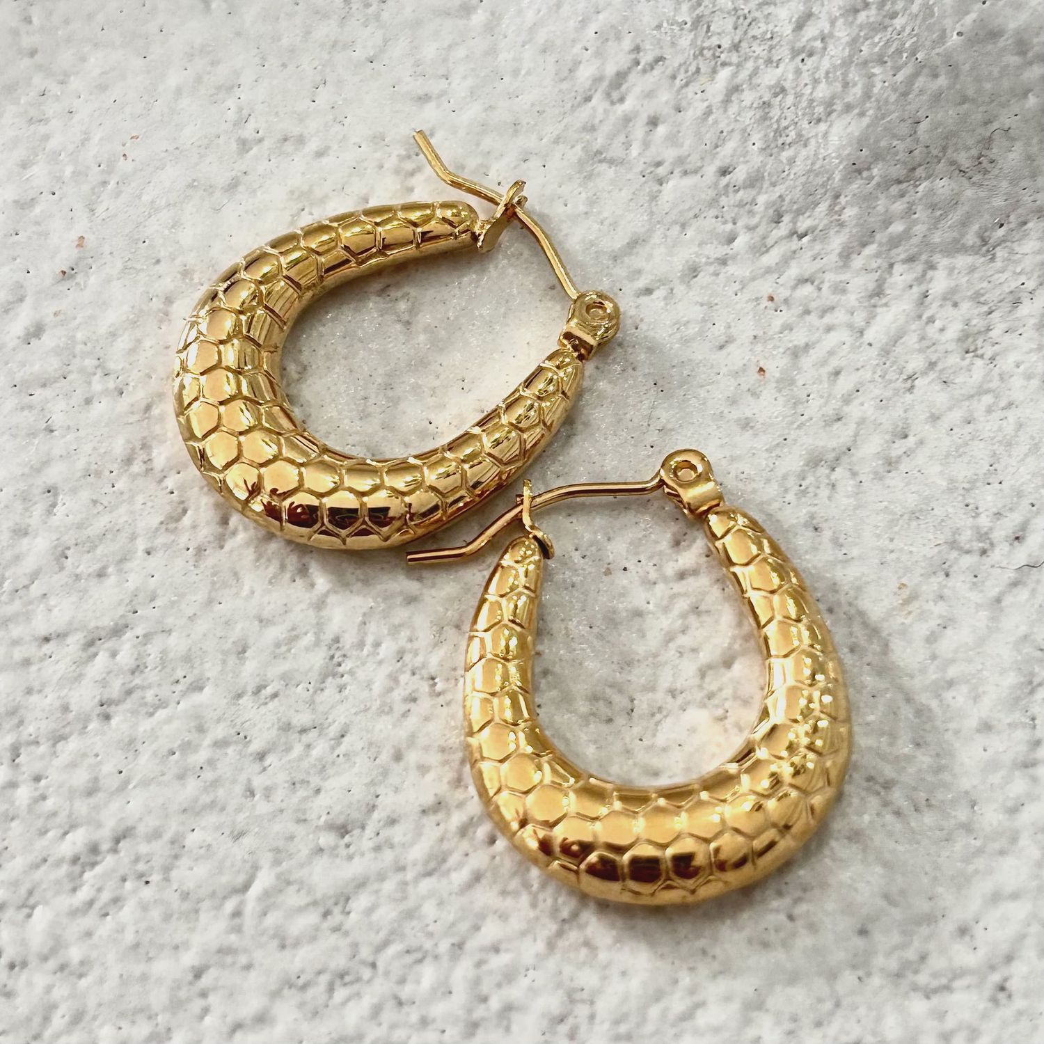 Python Gold Hoop Earring