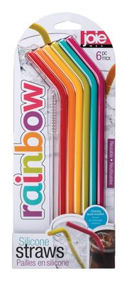Silicone Straws S/6 w Brush *