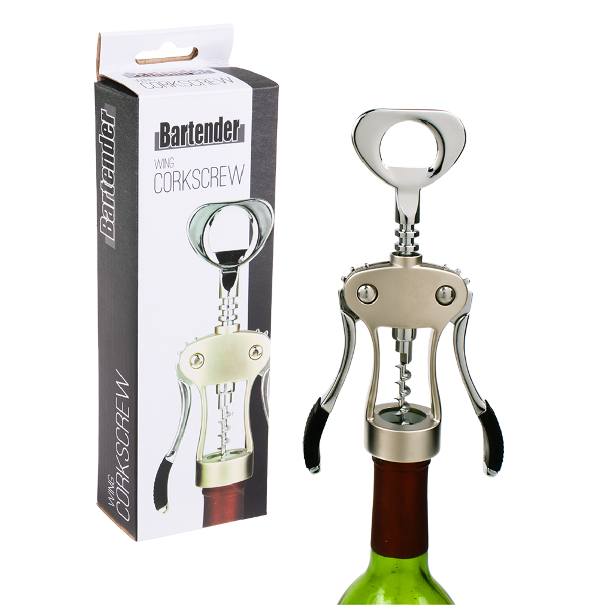 Heavy Duty Wing Corkscrew w Black Trim
