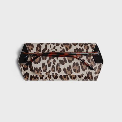 Leather Glasses Case - Leopard